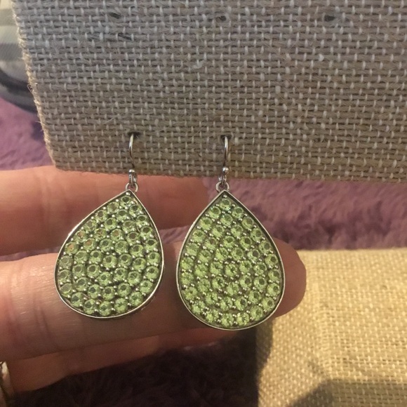 Vintage Michael Valitutti Natural Peridot Sterling Silver Dangle Earrings - Picture 16 of 16